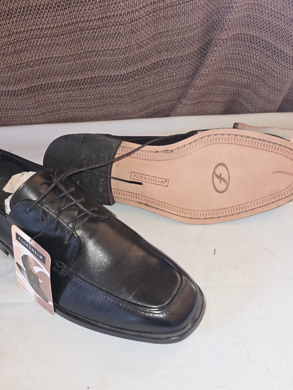 Florsheim Men’s Black Leather Lace-Up Oxford Shoes Size 8.5D